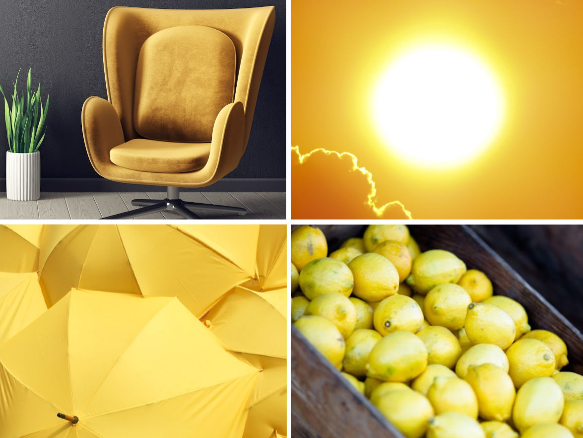 yellow upholstery leather