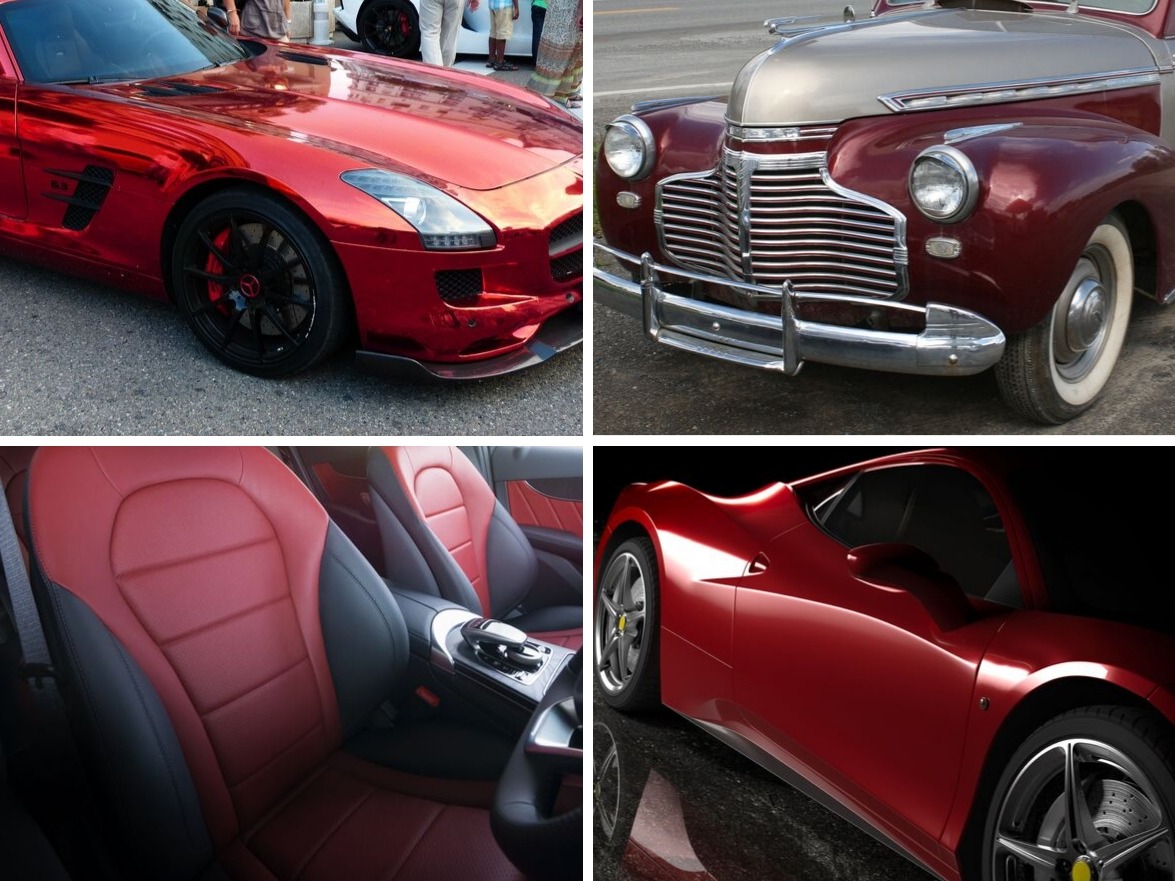 Wine and berry coloured cars